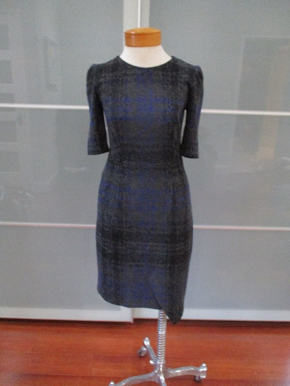 Vintage Betsey Johnson Asymmetrical Hem Short Sleeve Pencil Dress